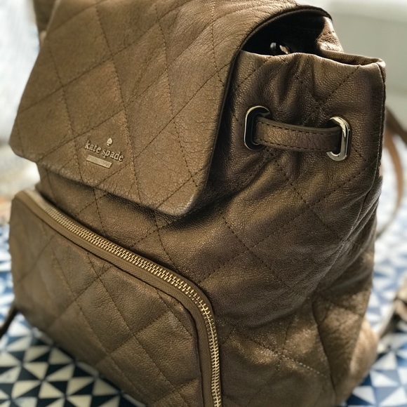 Kate Spade New York Antique Gold Leather Backpack main image 7